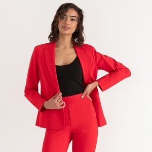 Ricki's Oxford Classic Suit Blazer in Luxe Ponte Red Size M New With Tags